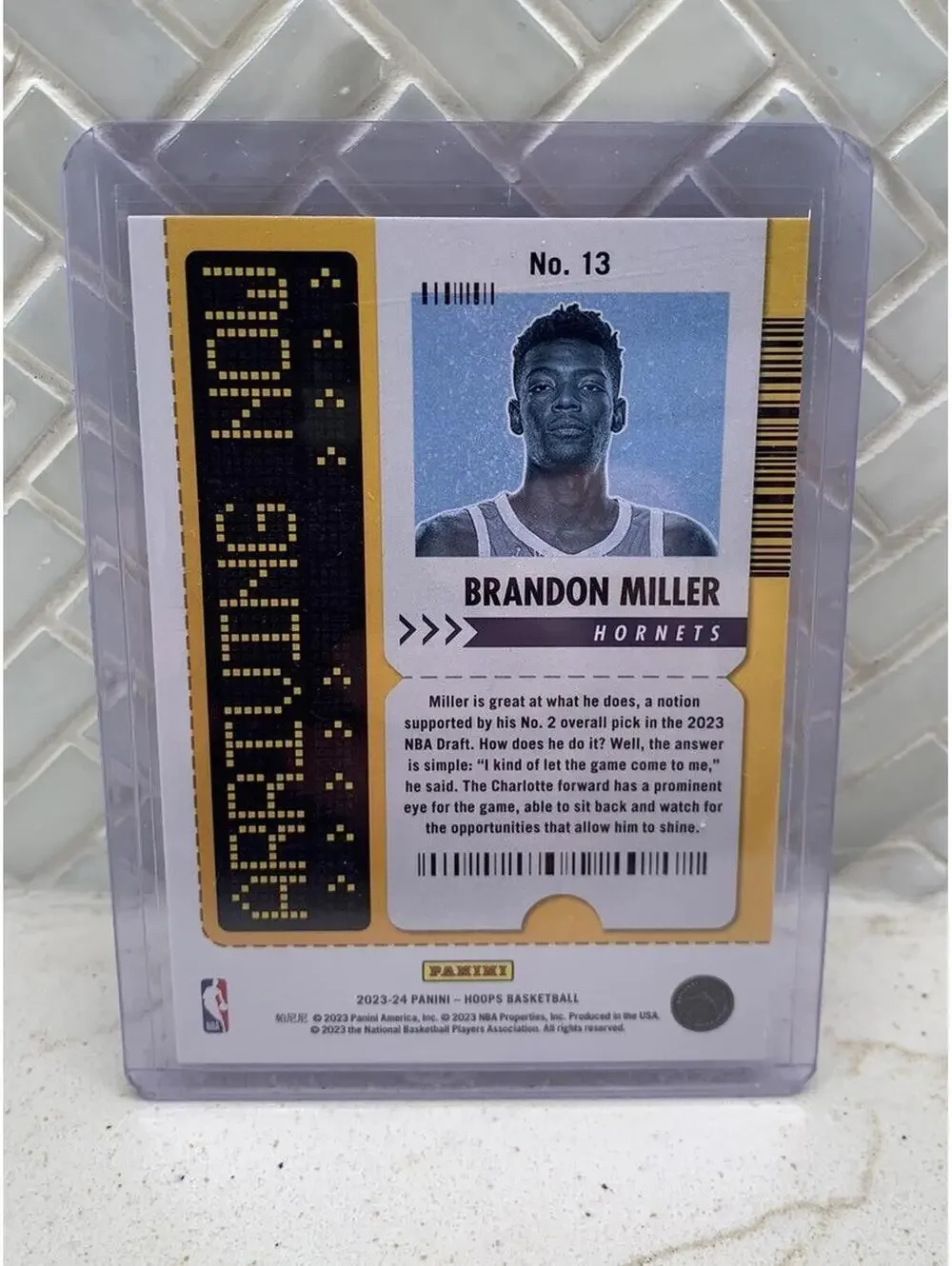 2023 Rookie Brandon Miller Arriving Now NBA Hoops Card No. 1 - Picture 2 of 2